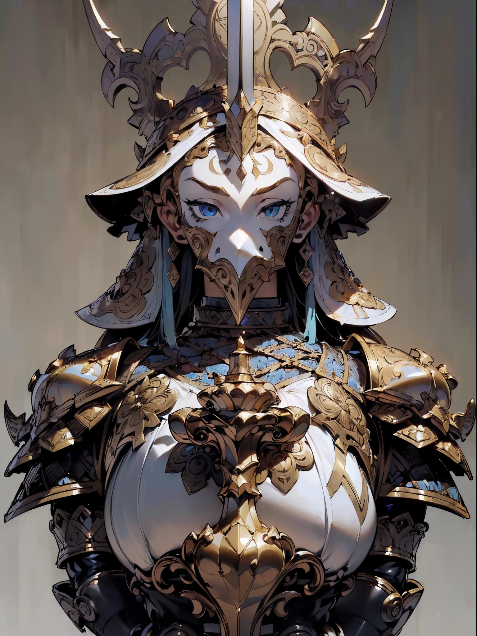 ((Best quality, 8K, tmasterpiece: 1.4)),((Stunningly detailed: 1.3)),((A high resolution: 1.2)),((The structure is correct1.1)),Huge body,Huge and thick armor,towering beast-shaped helmet,Wear a mask,Intricate ornate armor patterns,Armed with a huge sword,midynight,lightand shade contrast,Non-human,Full body photo