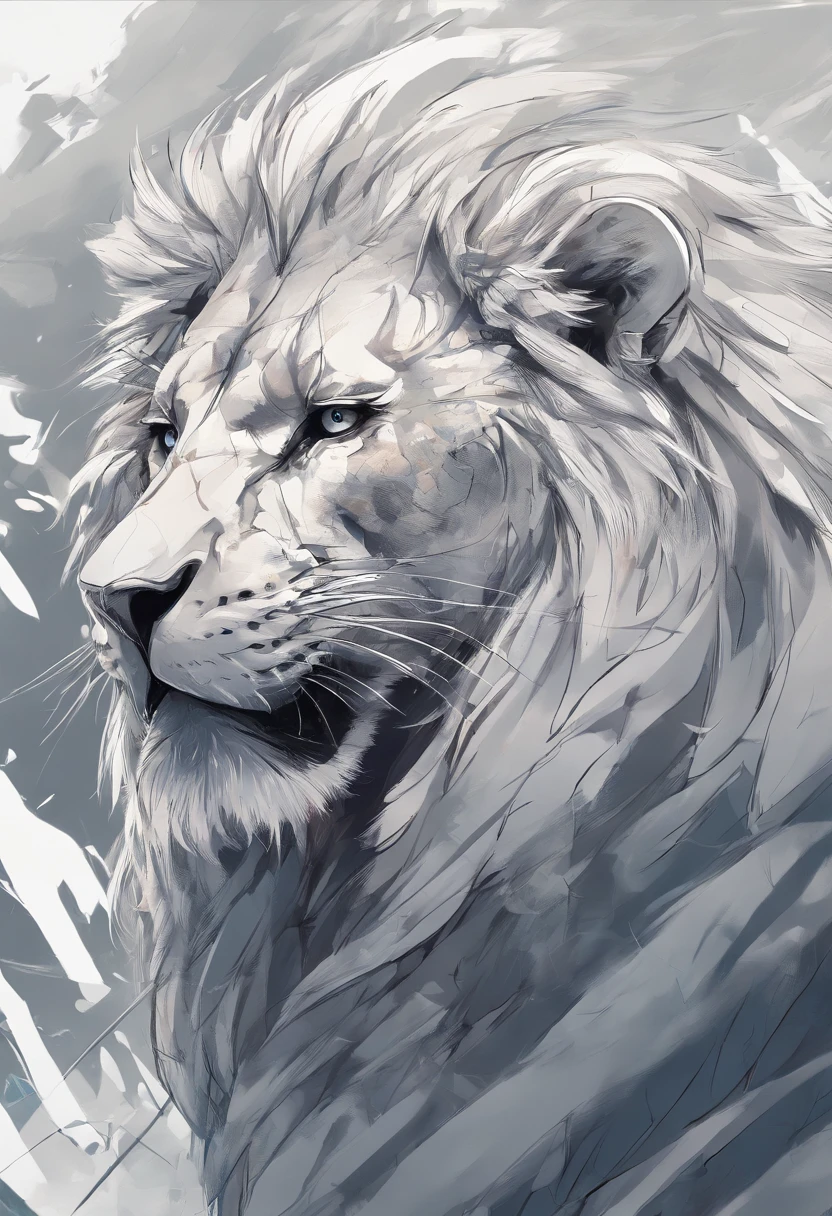 arte splash, a lion head, juba bem detalhada ((fundo branco)), olhos penetrantes, epic instagram, art-station, estilo splash de tinta colorida+, contorno, hiperdetalhado intricadamente detalhado, Motor irreal, genial, detalhes intrincados, tela inicial, cores complementares, conceito realista arte, 8K分辨率, obra-prima do deviantart, oil-painting, pinceladas pesadas, pingos de tinta, artes de salpicos