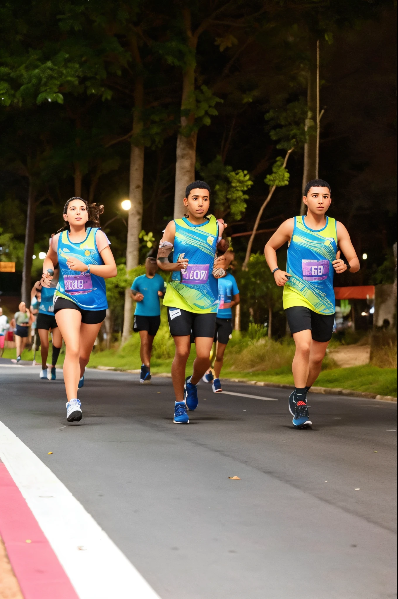 Corredores na prova noturna de campinas