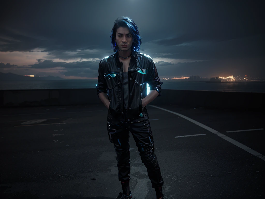 Change the background cyberpunk, handsome boy, realistic face ,8k,ultra realistic