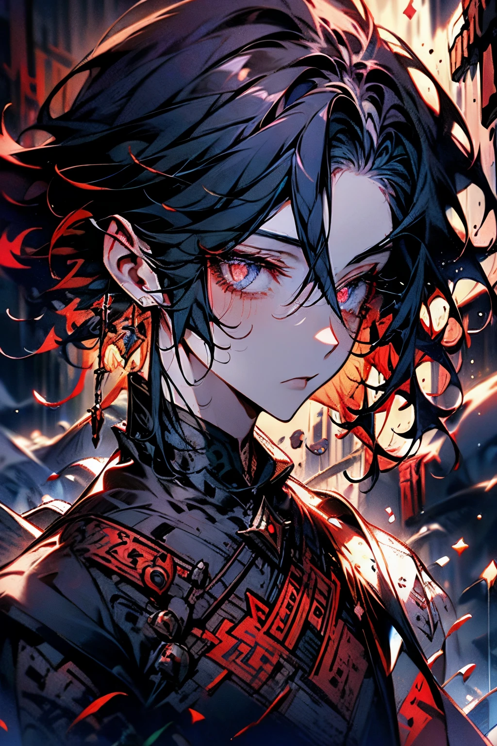 boy, casaco sobretudo preto , melhor qualidade, 4k, lighting on your face, vestes pretas,add_detail:1, add_detail:0, add_detail:0.5, boy, shota,, male,ntasy, RPG, Medieval, occidental, western, warrior, mage, thief,