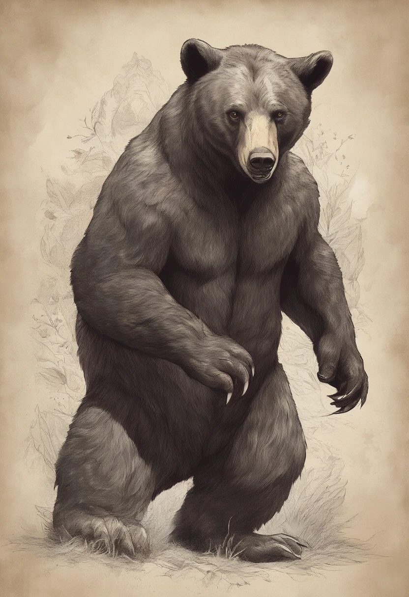 young black bear, roaring towards the camera. an animal companion, not an enemy