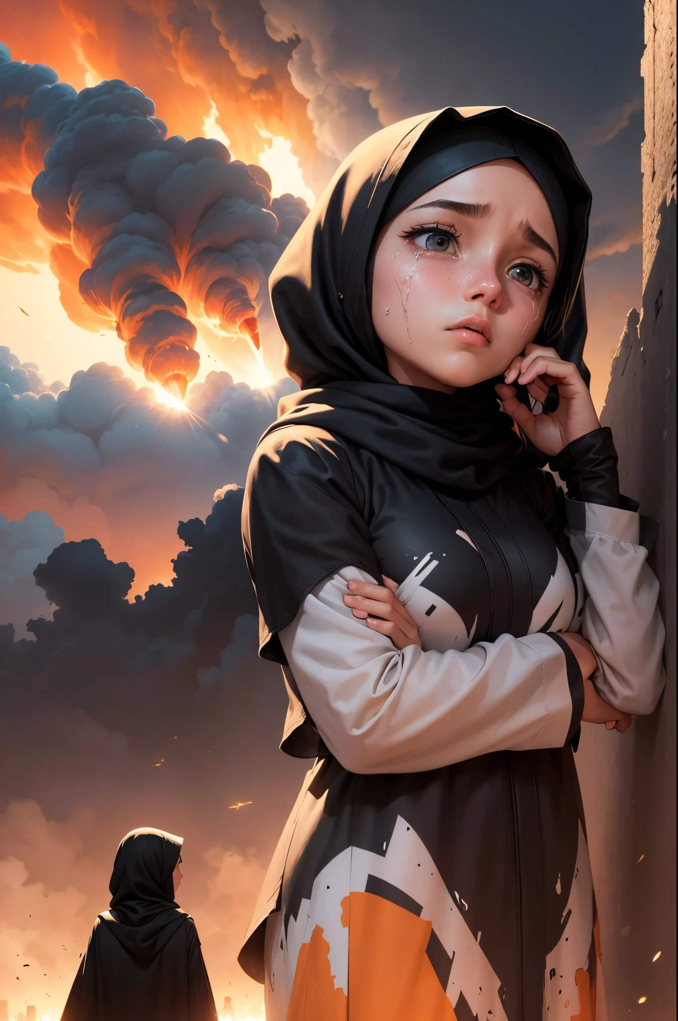 A nuked hijab girl