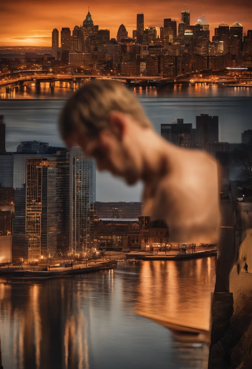 A photo of a mesmerizing sunset over the city skyline,American history,Jeffrey Dahmer, an infamous American serial killer, had an unassuming appearance that belied his gruesome criminal nature. He was of average build and height, with blonde hair and bespectacled, often described as looking ordinary or nondescript. Dahmer’s typical attire was casual and unremarkable, further contributing to his ability to blend into society without arousing suspicion. His facial expressions often appeared flat and emotionless, especially in police photographs and court appearances.