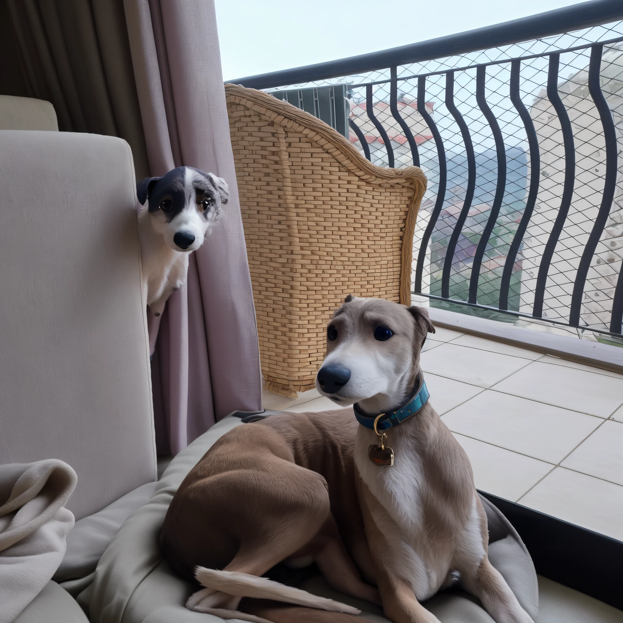 there are two dogs sitting on a sofa looking out the window, taken with sony a7r camera, Tomado com Sony Alpha 9, they are watching, photo taken with Sony a7R camera, captured with sony a3 camera, relaxing after a hard day, in his noble mansion, altamente relaxado, retrato de um absurdamente gracioso, Tomada com Canon 8 0 D
