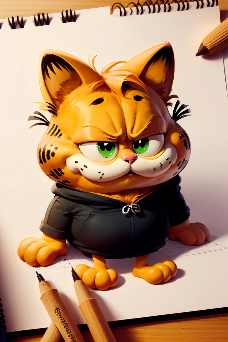 Stick figures, line drawings, illustrations for kids, (garfield
gothfield), sketch, no shadows, black and white line drawing