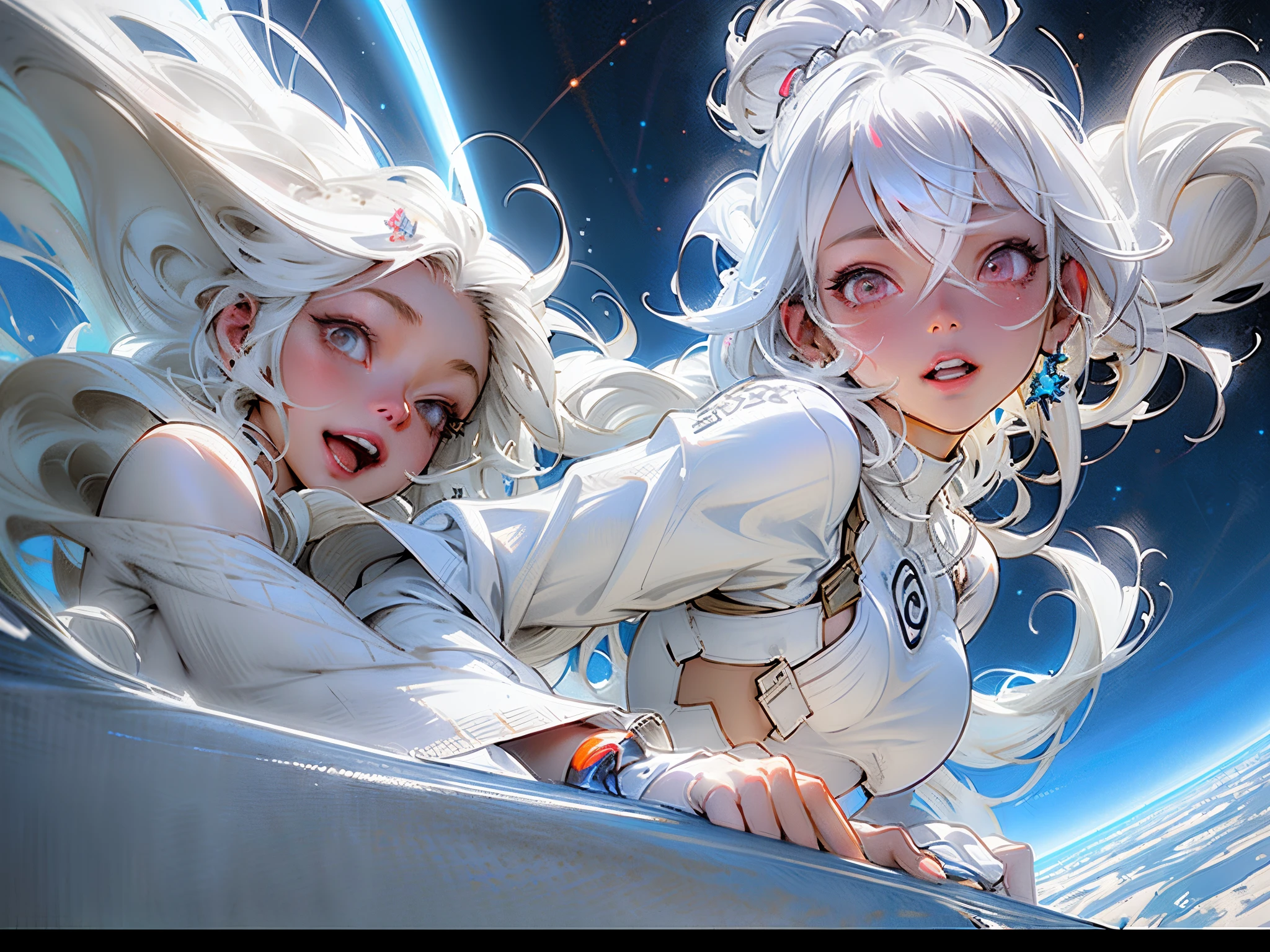 anime - style illustration of a woman with a baby in her arms, guweiz on pixiv artstation, guweiz on artstation pixiv, guweiz, artwork in the style of guweiz, guweiz masterpiece, advertisement, nsfw, (((cloud white hair, cloudy hair, small breasts, panties,(close up) of breasts, hands on breasts))), nsfw, , small, micro, cloudium, clouds, cloud seeds, cloudium seeds, cloud bush, simple, cute, smily face, white circle happy, silly, adorable, farm, candy, sugar, cotton candy, white cloud hair, cloud hair, white hair, simple white eyes, navel, thighs, white panties, holding cotton candy, blasting cotton candy, explosion, nebula, white magic stars, cum, space, galaxy, starship, stars, perfect white haired girl, trending on artstation pixiv, girl with white hair, from arknights, from girls frontline