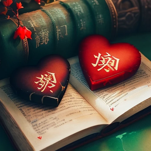 A book with the word Tâm written on it and some hearts