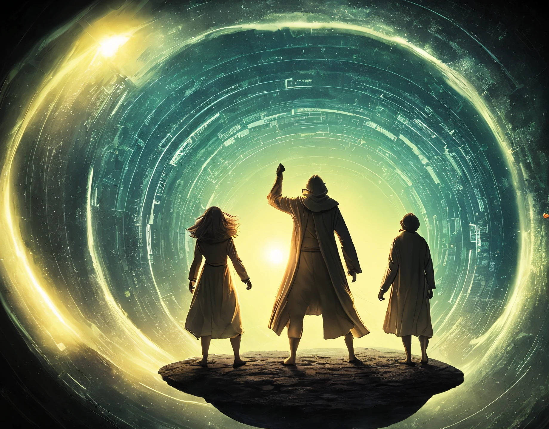 Mysterious journey to the dimension inside the story