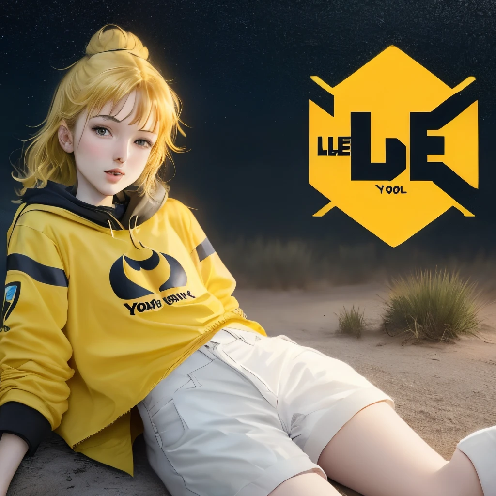 Logo jaune avec un dégradé qui tire vers le rouge avec le titre Yolo écrit en blanc