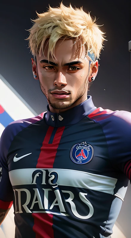 Neymar in Paris Saint-Germain football jersey