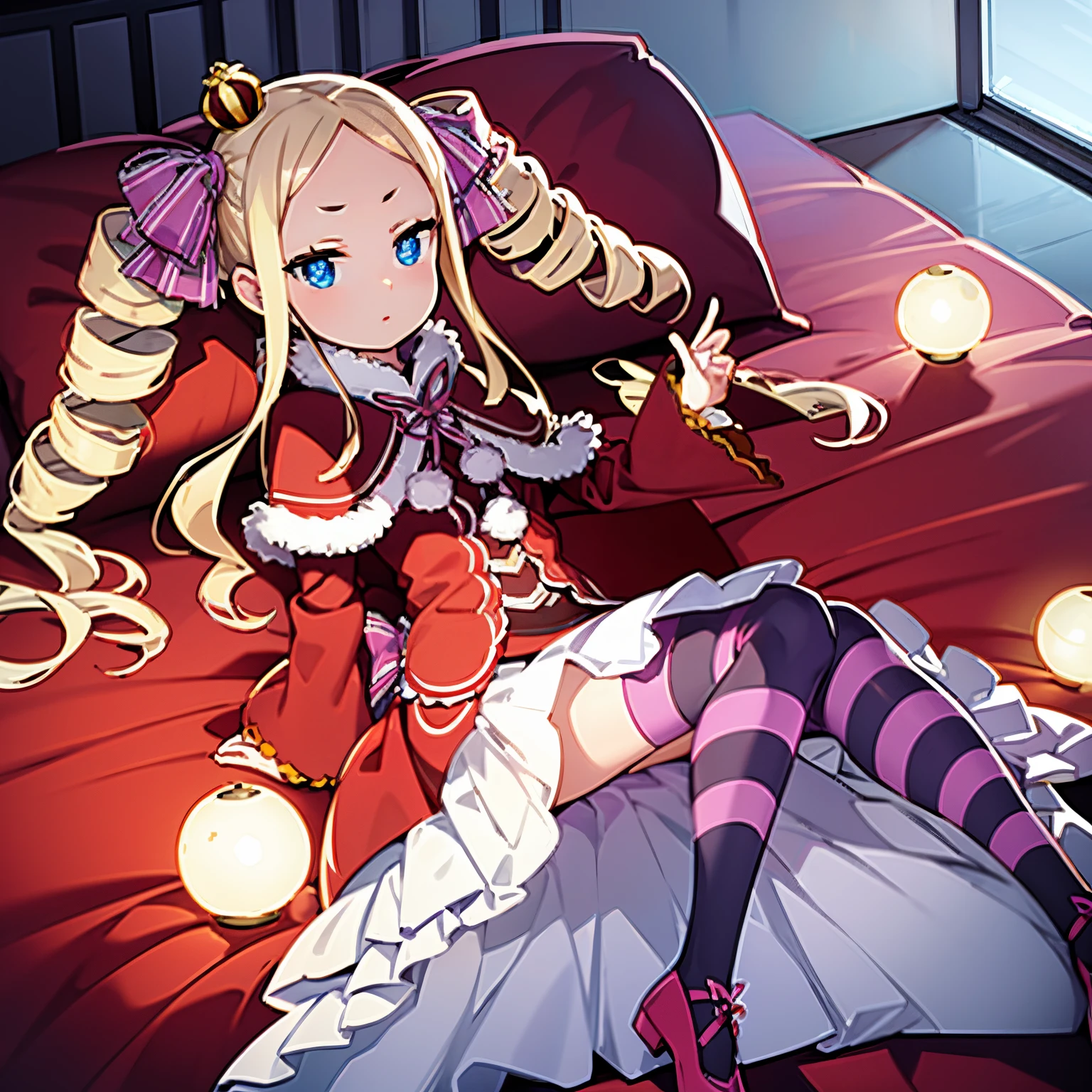 masuter piece, Best Quality, 超A high resolution, top-quality, Anime style, The best lighting, Beautiful face, Rezero, Beatrice,