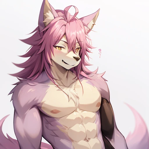 masterpiece kouya thymilph pink fur, purple fur, white fur, purple eyes, purple ears, cute, lean