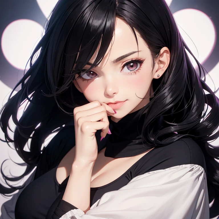 1 girl, pelo corto, chica vampiro, de pie, sus manos en su cabello, mirando al espectador, turning his head to the side and leaning down slightly while biting his lower lip smiling and big anime smoky eyes focusing on the viewer., long eyeslashes, 20 year, con un cuerpo femenino flexible, DD size breasts, cabello completamente ondulado, senos expuestos, pezones en la ropa, pussy in clothes, enfoque de cuerpo completo, muslos medianos, pantimedias apretadas,
