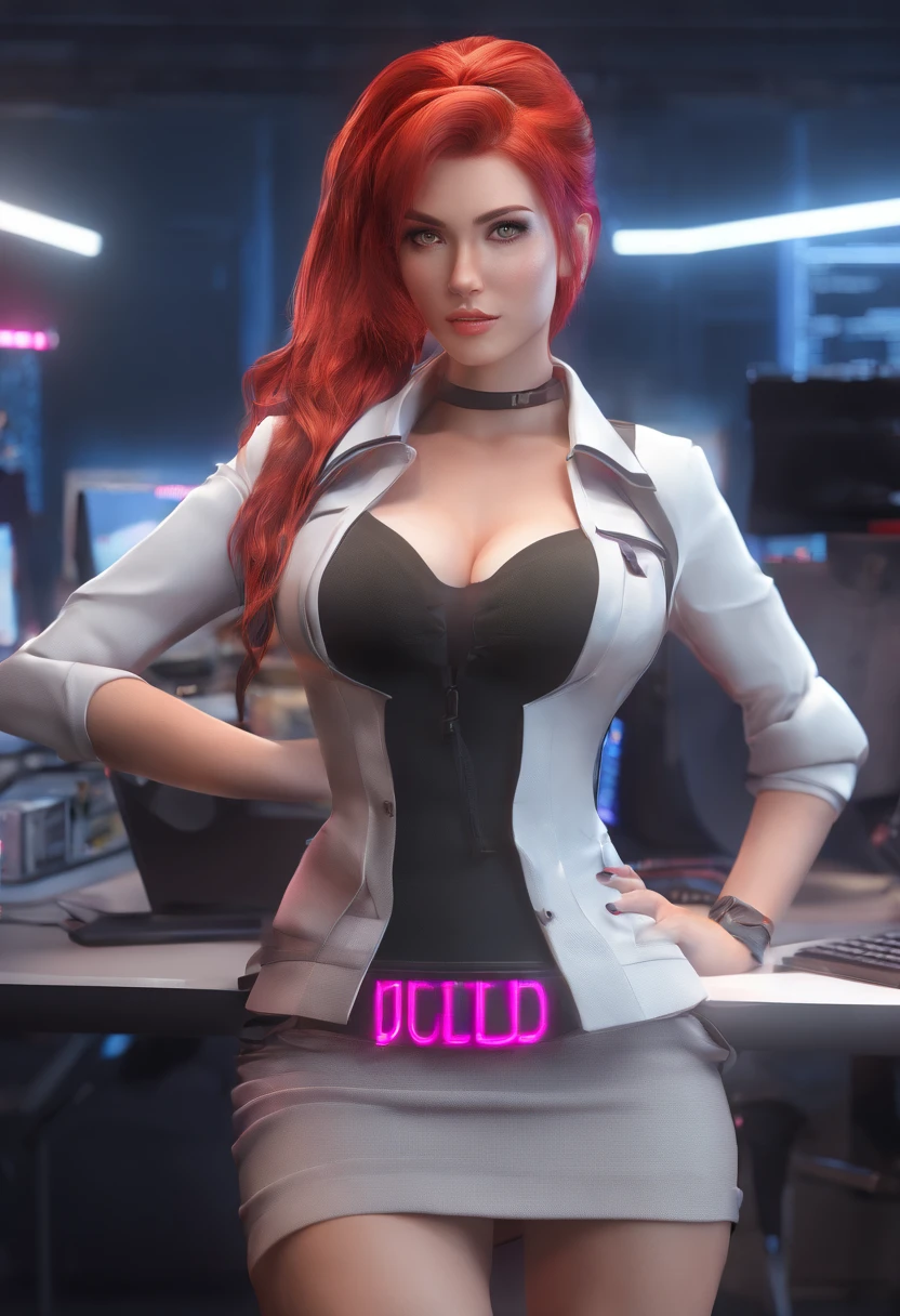 Scarlett Johansson Working at Gas Station, Huge Breasts, Giganatic Breasts, Hot Figure, Cleavage, 8k UHD, Hyper Realistic Portrait, Digital Painting