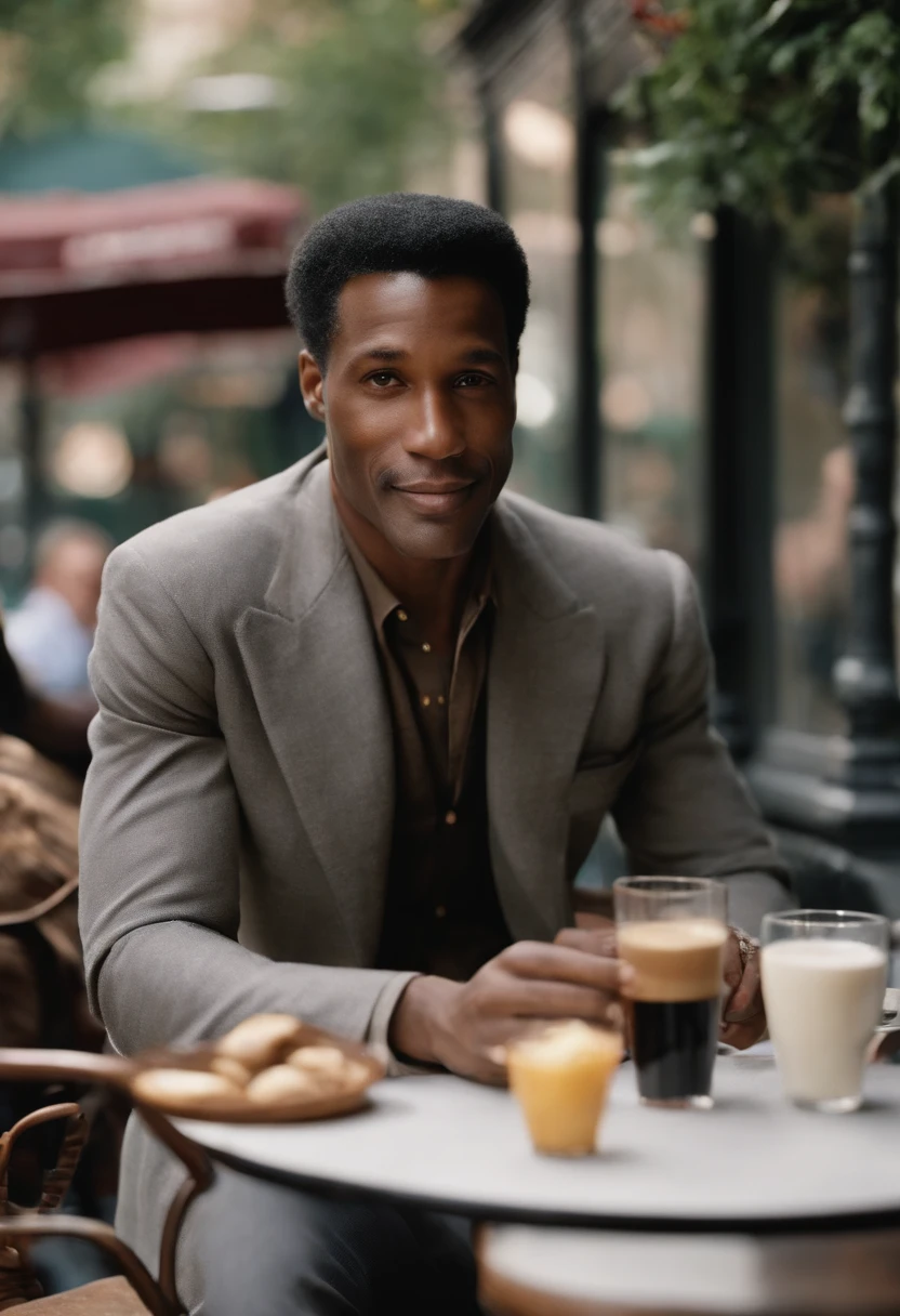 A snapshot of Billy Washington sitting at an outdoor cafe, sipping on an espresso, with a smile playing on his lips as he people-watches in the heart of Soho. He is pale white skinned.,original,In his early to mid-20s, Bill's appearance mirrors his internal struggles—short, light brown to blonde hair, soft features on a tall frame.