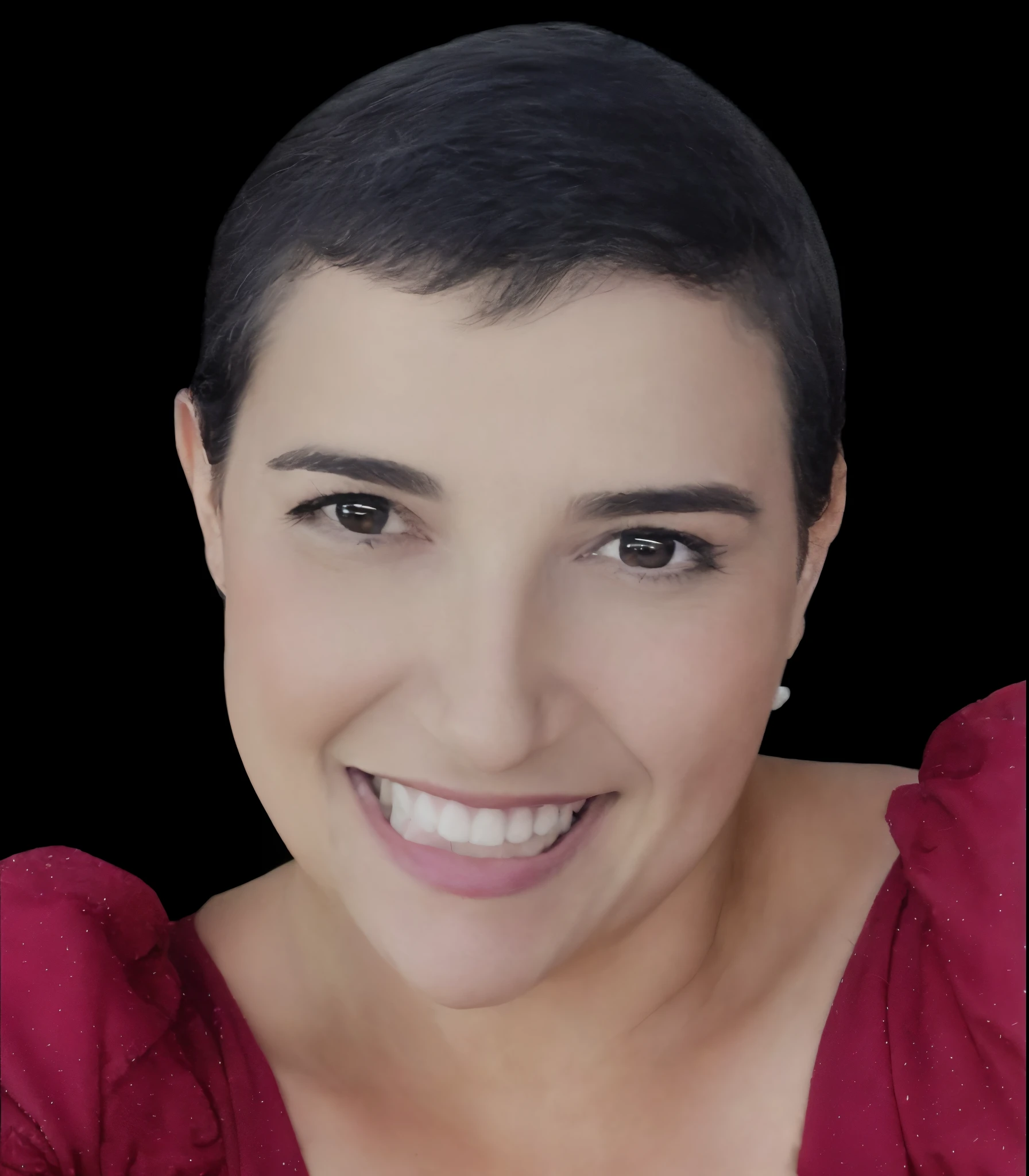 mulher sorridente com cabelo preto curto e camisa vermelha posando para uma foto, foto de perfil headshot, Retrato de Ana de la Reguera, imagem retrato, fernanda suarez, Alanis Guillen, imagem de perfil, foto headshot, Elizabete Saltzman, retrato headshot, inspired by Verónica Ruiz de Velasco, Magda Torres Gurza, Directed by: Nandor Soldier