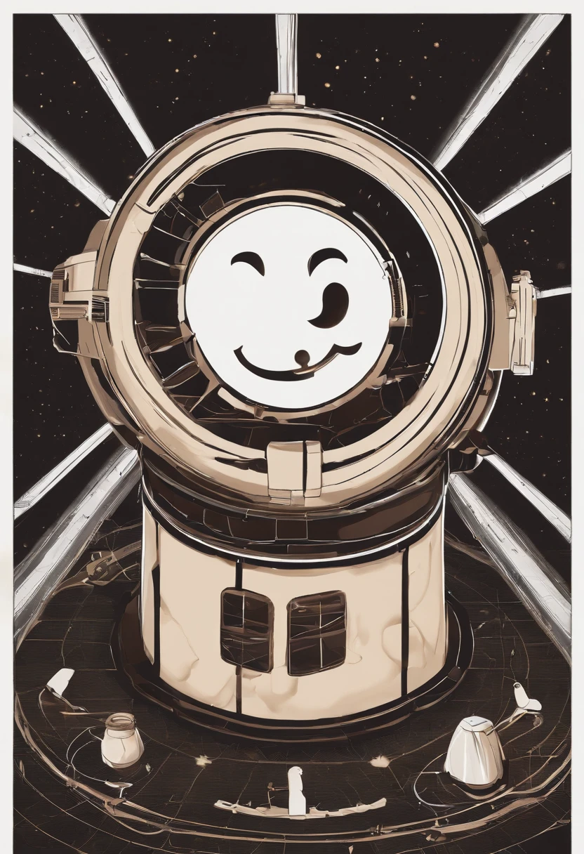 The image is of a homemade chocolate cake with a sarcastic smiley face drawn on it with icing.,Portal series,GLaDOS is a robot suspended from the ceiling
