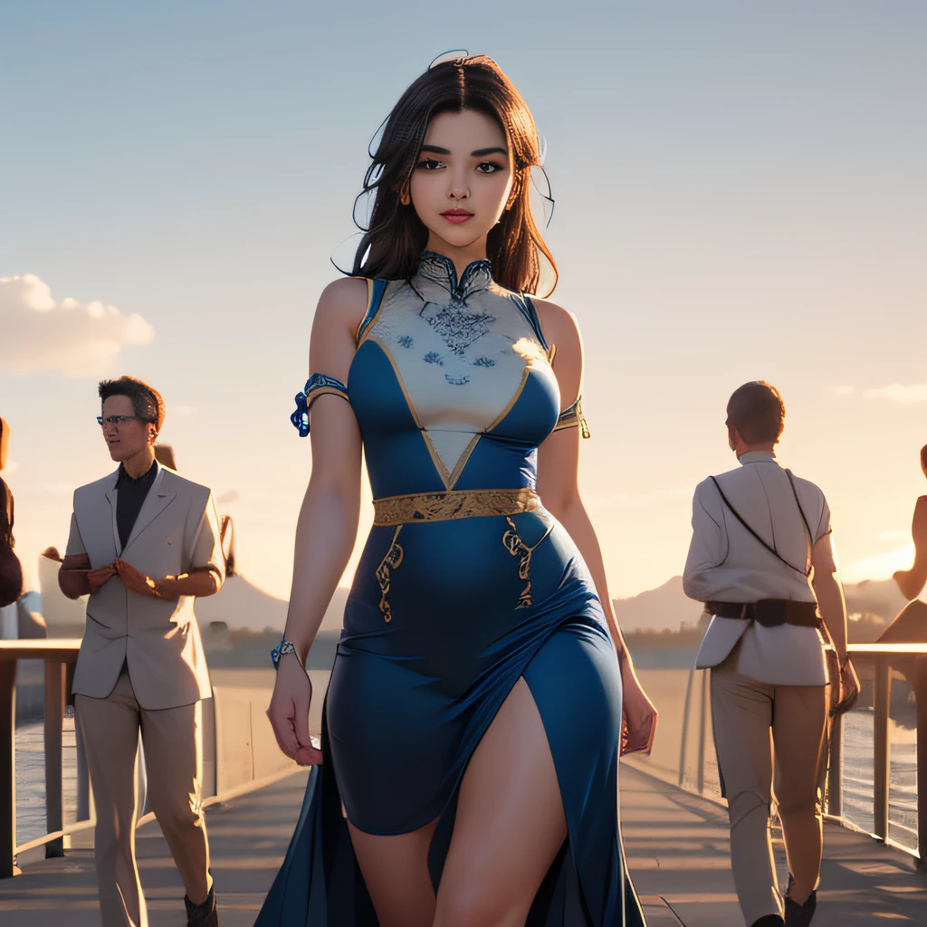 (Extremely detailed 8k wallpaper:2), (photo:2), (soigne Beautiful girl:2), (gives a lecture to friends:2), detailed (Face and eyes), (hyper realistic:1), (highly detailed:1), (epic realistic:1), rim light, (maximum details:1), cozy, (fullbody:1.3), (looking at viewer:2.0), (Woman's Attractive Qualities:2), (Attractive Woman:2), (Attractive:2), Smile, Intelligence, Empathy, Gracefulness, Sense of Style, Fitness, Grooming, Optimism, (Sensitivity:2), Sincerity, Romantic Gestures, Playfulness, Fashion Sense, (Sensuality:2), Charm, Modesty, Thoughtfulness, (Femininity:1), Flirtatiousness, Warmth, (Physical attractiveness:2), A beautiful smile, A love of life, strength and power, vulnerability, curiosity, wonder, love, (nature background:2), kawaii, waifu, Beautiful breasts, (attractive body:2), (Beautiful body:2), Beautiful pose, attractive pose, (Beautiful legs:1.0), (spread legs:1.0), (Beautiful clothes:1), (classic clothes:2), (elegant clothes:2), (European clothes:2), detailed clothes, (skirt:1), (blouse:1), (provocative pose)