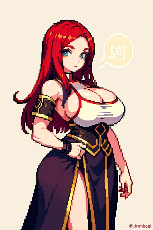 red hair, warrior,  (masterpiece, top quality, best quality),pixel,pixel art, 1girl, (best quality:1.3),(masterpiece:1.1),(illustration:1.2),(ultra-detailed:1.2),big ??????,massive ???????,