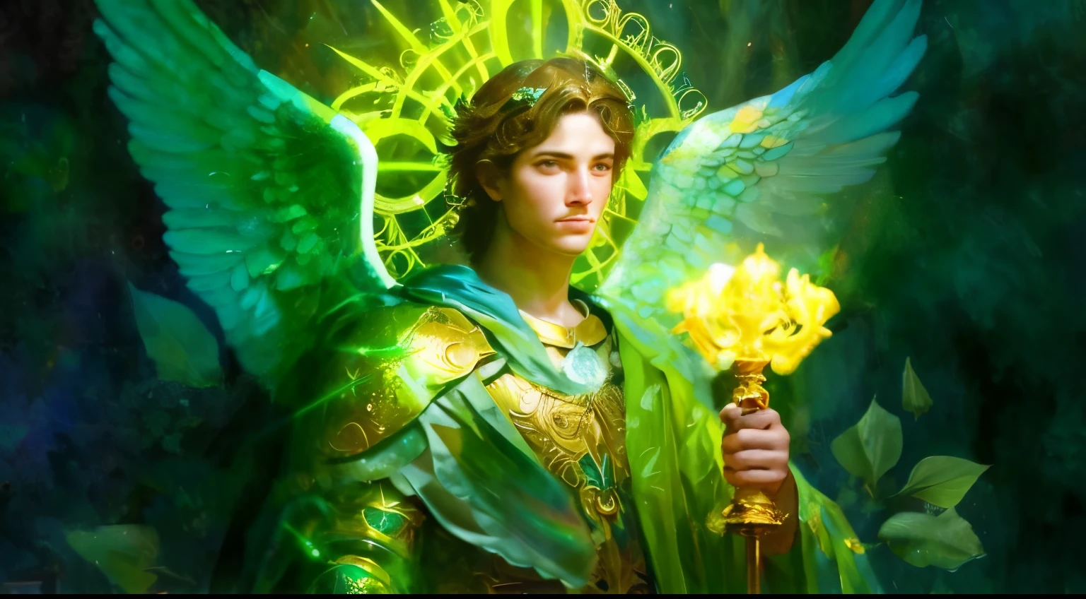 a painting of an angel holding a torch in his hand, ser anjoical brilhante, Arcanjo Miguel, arcanjo, Ethereal Angelic Being of Light, Directed by: Arthur Pan, Directed by: Aleksander Gierymski, cheio de pinturas de anjos, Angelic Light, angel spirit guide, Directed by: Pablo Munoz Gomez, Directed by: Vladimir Borovikovsky, Um Anjo da Luz do Amanhecer, anjo