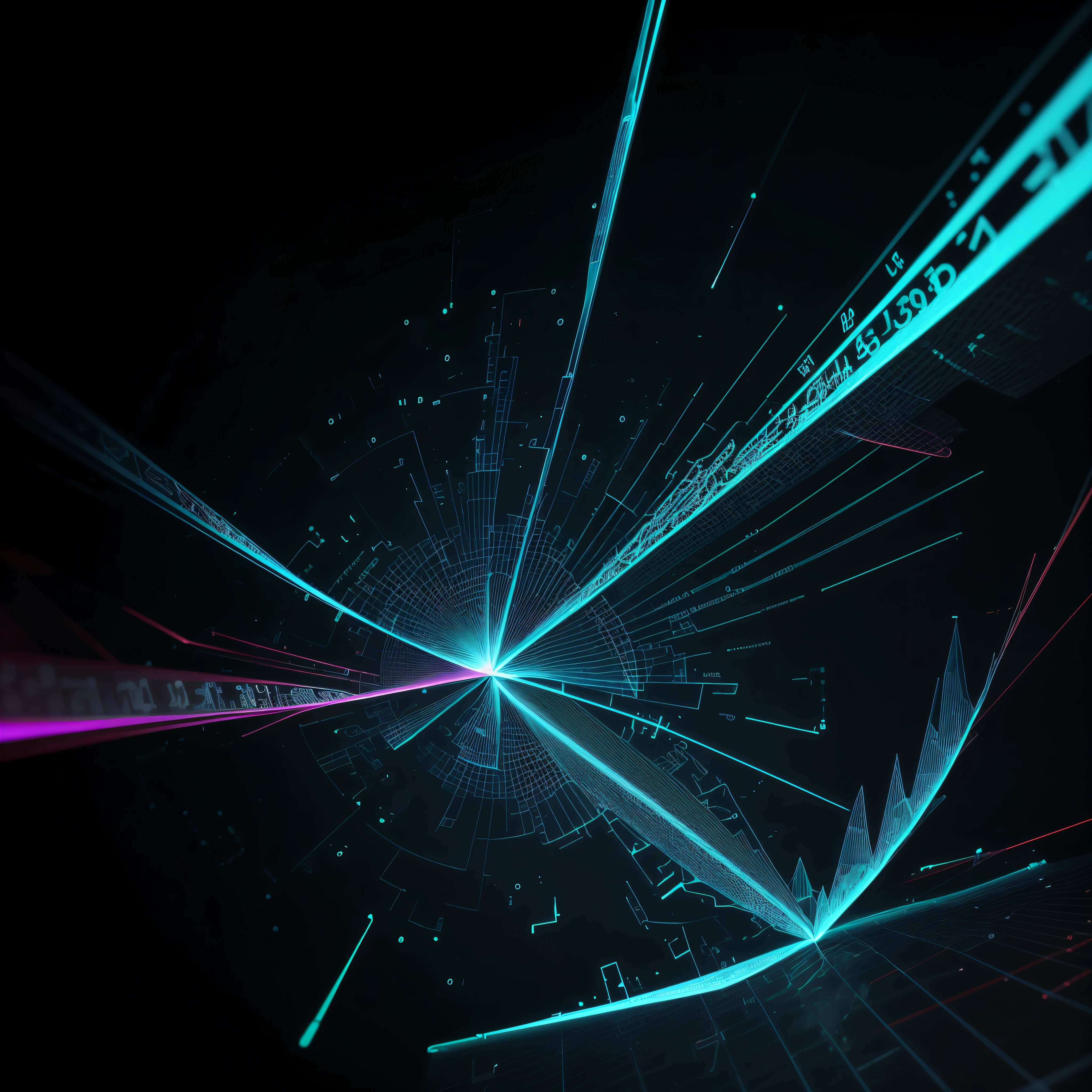 Engaging 3D visualization featuring stunning graphs、glinting