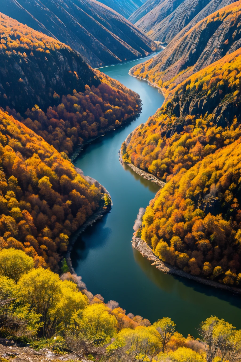 stunning nature photography landscape, took from a height perspective, highly detailed, breathtaking, inspired by the style of Ken Duncan well known as the pioneer of landscape, in making use of dodging and burning to edit a landscape image