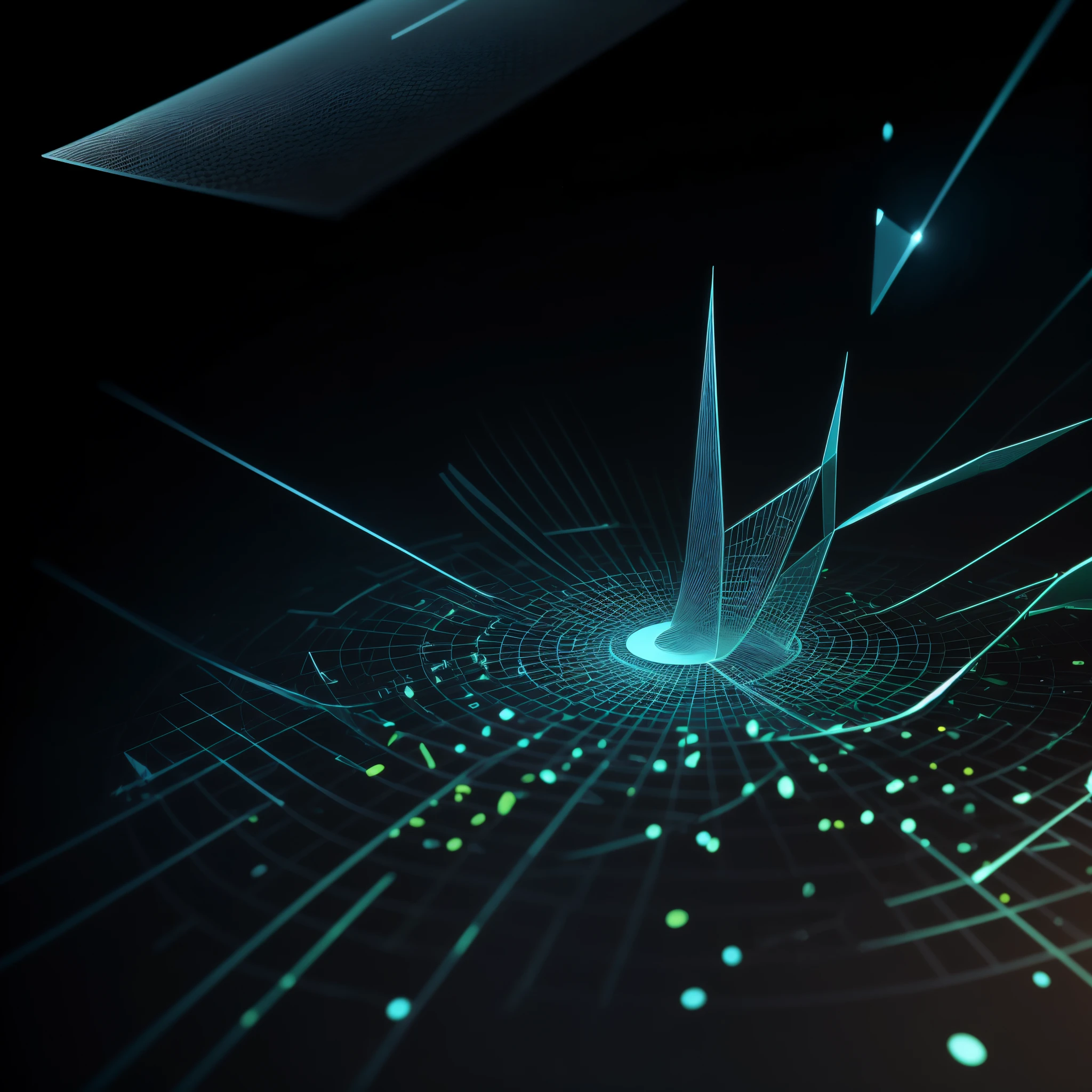 Engaging 3D visualization featuring stunning graphs、glinting
