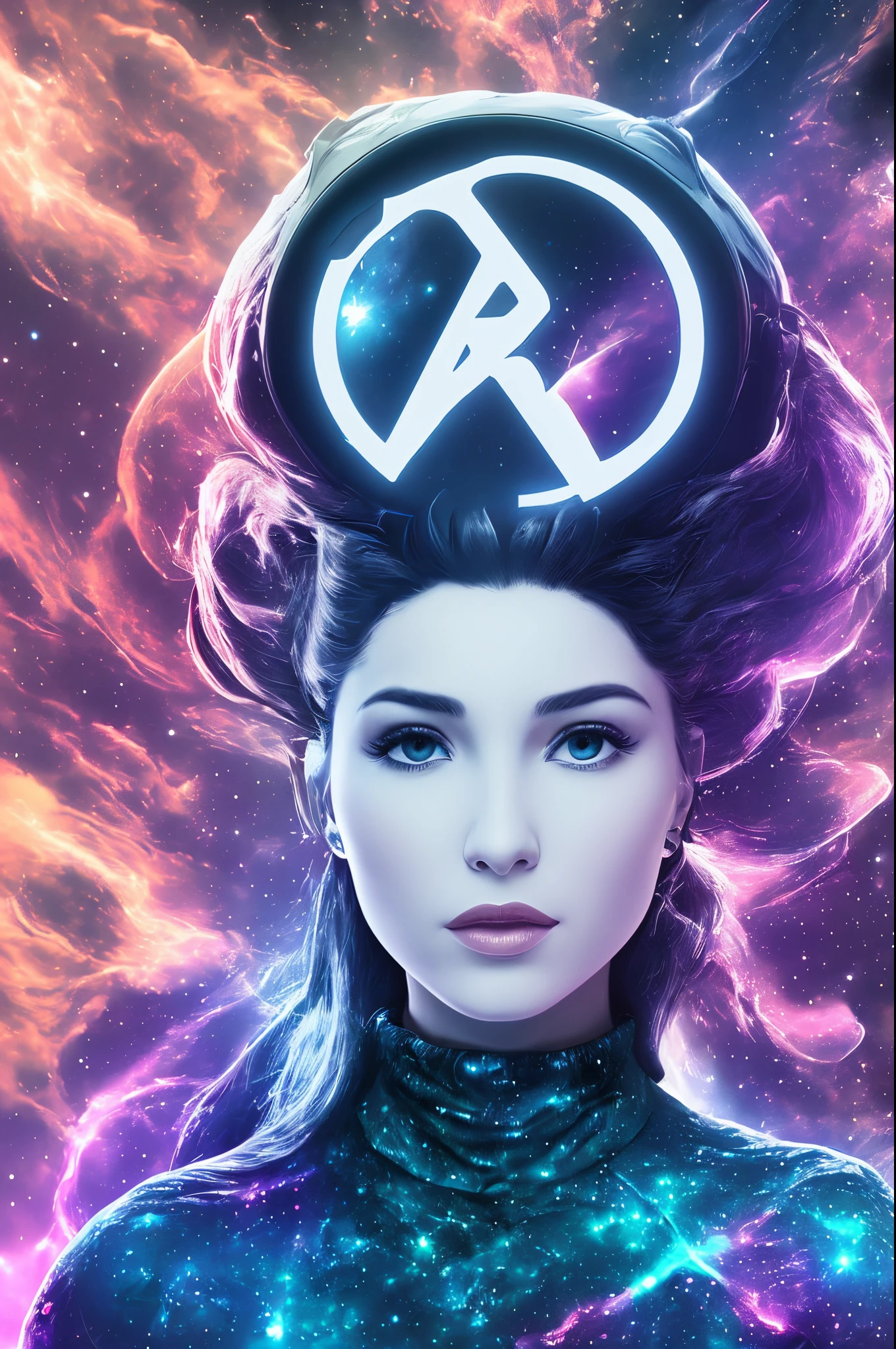 Create a profile photo with the CDK logo with a galaxy background.