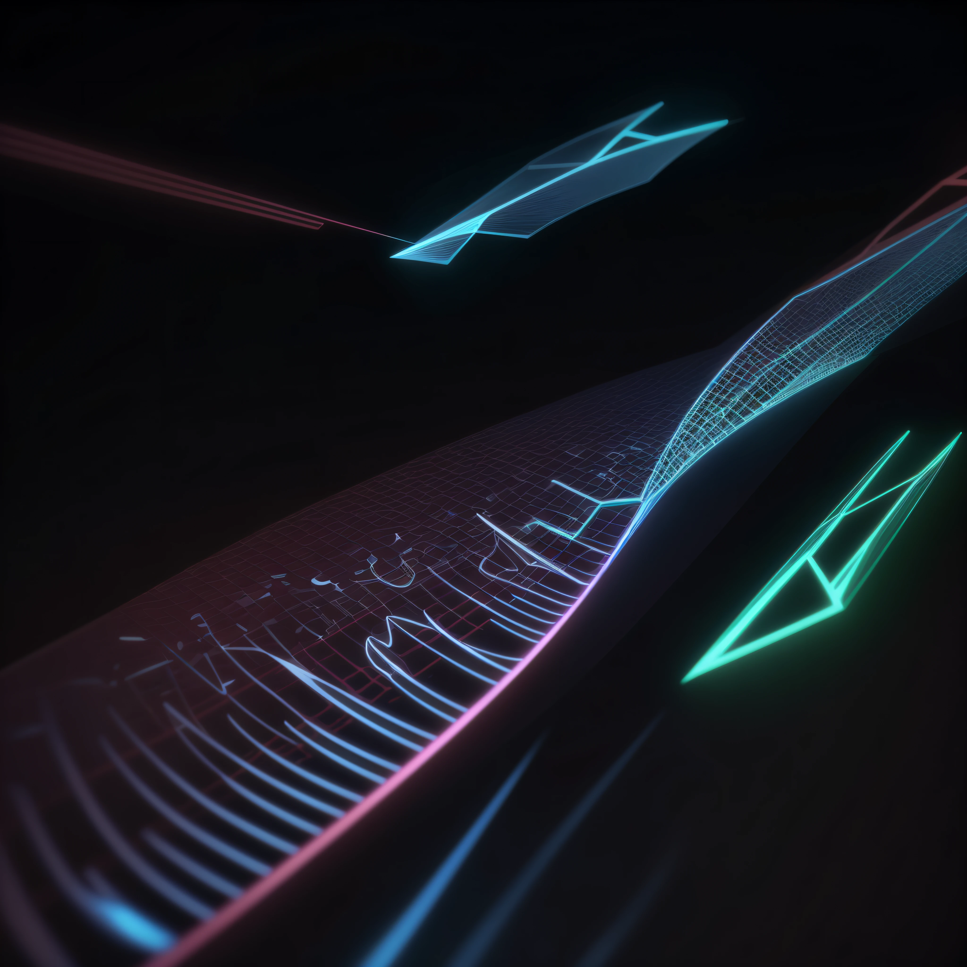 Engaging 3D visualization featuring stunning graphs、glinting