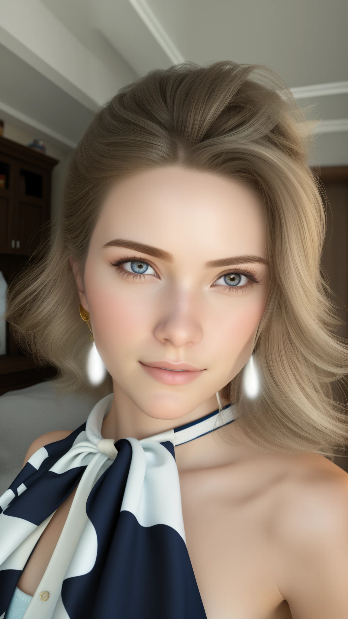 Pixar 3D rendering, realisitic, retrato, Fotoreal, neve no fundo, cabelo detalhado