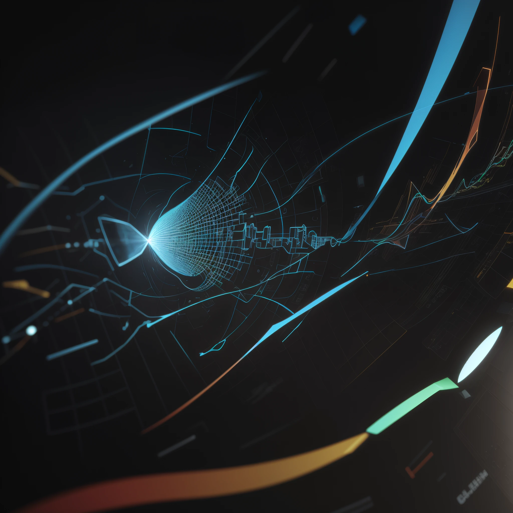 Engaging 3D visualization featuring stunning graphs、glinting