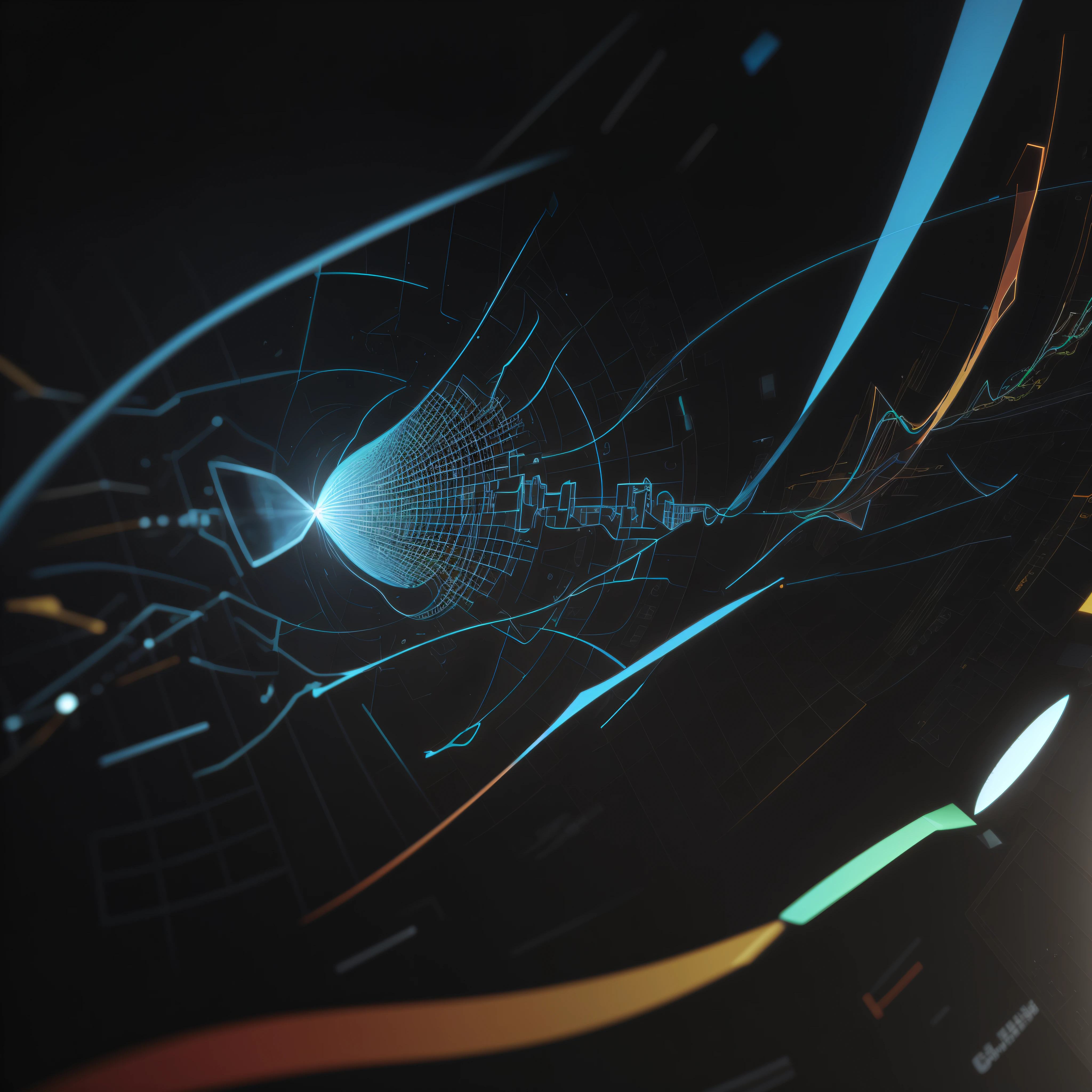 Engaging 3D visualization featuring stunning graphs、glinting