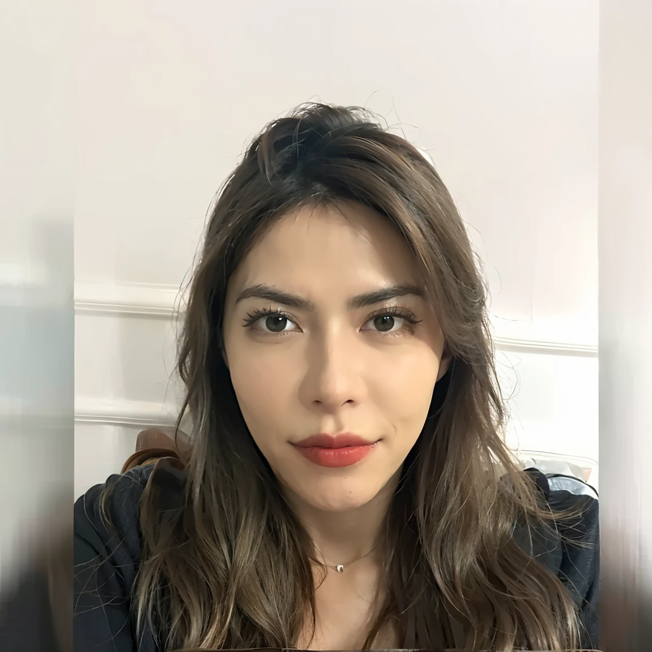 um close up de uma mulher com cabelos longos e uma camisa preta, Alanis Guillen, Mulher de 30 anos, 3 0 anos de idade mulher, fernanda suarez, Lorena Avarez, imagem profissional, Marischa Becker, Directed by: Nandor Soldier, imagem de perfil, foto de perfil profissional, Ayahausca, julia fuentes, imagem frontal