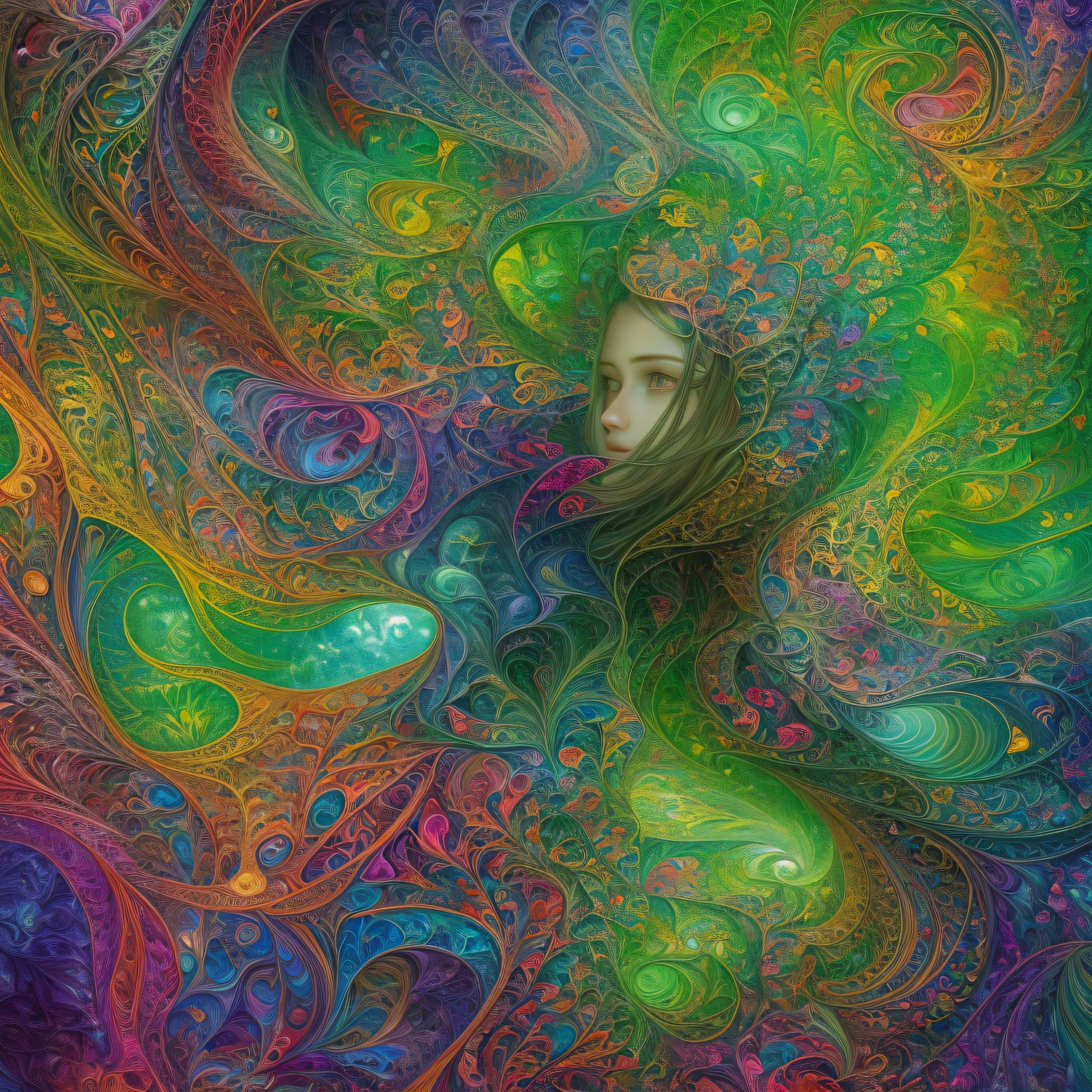 (masterpiece, top quality, best quality, official art, beautiful and aesthetic:1.2), (1girl), extreme detailed,(fractal art:1.3),colorful,highest detailed