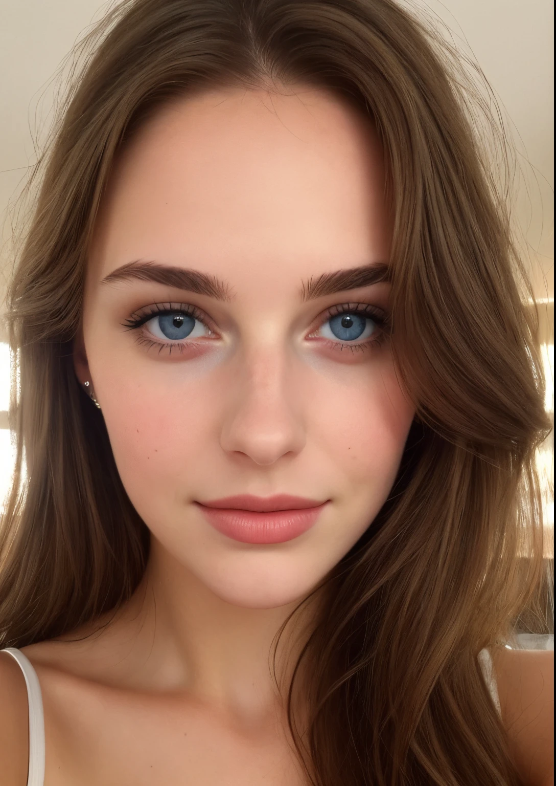 a selfie of a pretty young woman, taken with iphone camera