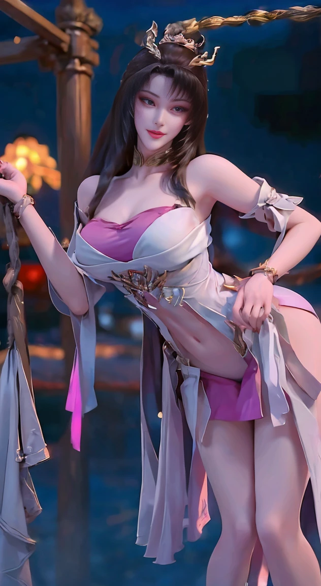 Beutiful women,peerless appearance,Large breasts、((Open and tie your legs))、((spread their legs))、((Tie your legs to your open legs))、((uneasy))、((locks))、(((Hands tied up with rope and hung up,nakeness,Bare-chested,upper body without clothing,The lower body has,fullnude,spanking,jade foot,Being spanked,naked ass