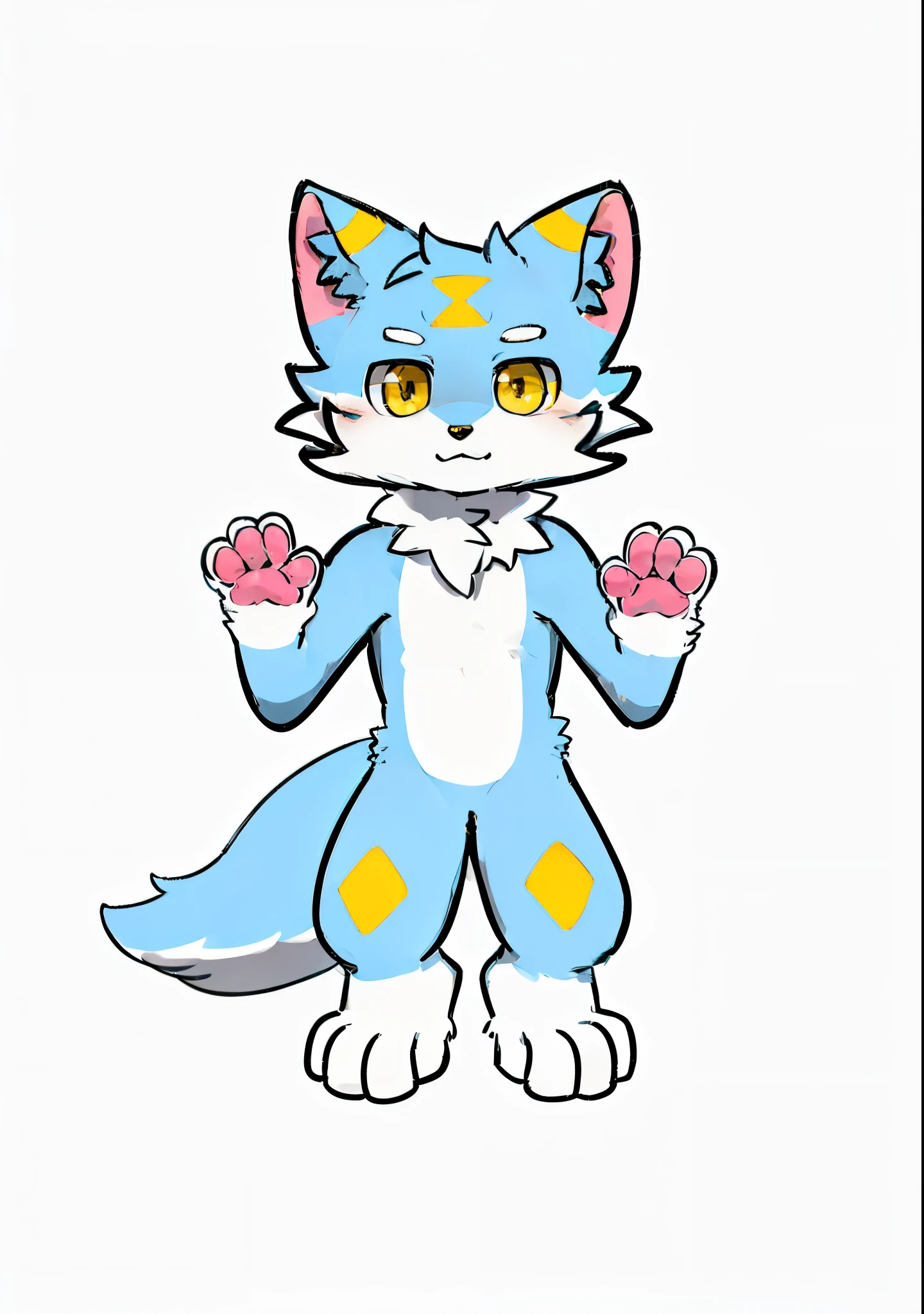 (Bright environment:0.8),masterpiece,high quality,abstract res,digital painting\(artwork\), by dagasi, yupa,kiyosan,(anthro,fluffy fur,character focus:1.1),anthro male cat,short hair,portrait , eyes with brightness, in a panoramic view, Character focus.(detailedbackground:0.7), 独奏, shaggy, shaggy male, malefocus, anthr,(Full Body Furry, Fluffy tail, Sky blue fur, Yellow eyes, Gray hair:1.2), (long canines),(In the daytime、grassy fields)