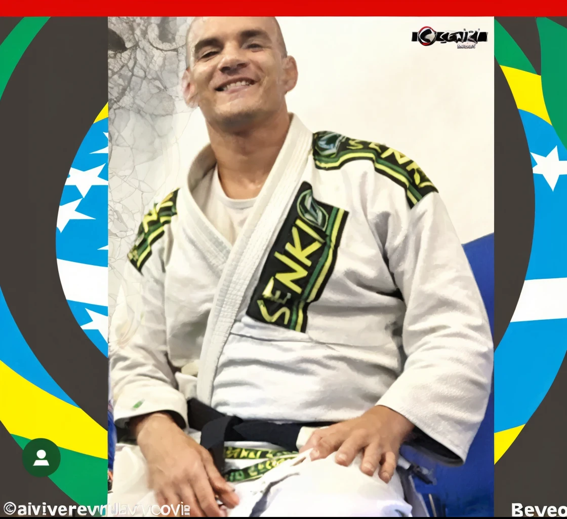 a close up of a man in a white belt sitting on a chair, icaro carvalho, wearing a white gi, caio santos, edu souza, kimura, ronaldo nazario fenomeno, joe alves, david rios ferreira, carmelo blandino, inspired by Samuel Silva, ronaldo nazario, inspired by Nathan Oliveira, white belt homem calvo com kimono de jiu jitsu na academia calvo com cabelos castanhos escuros na lateral
