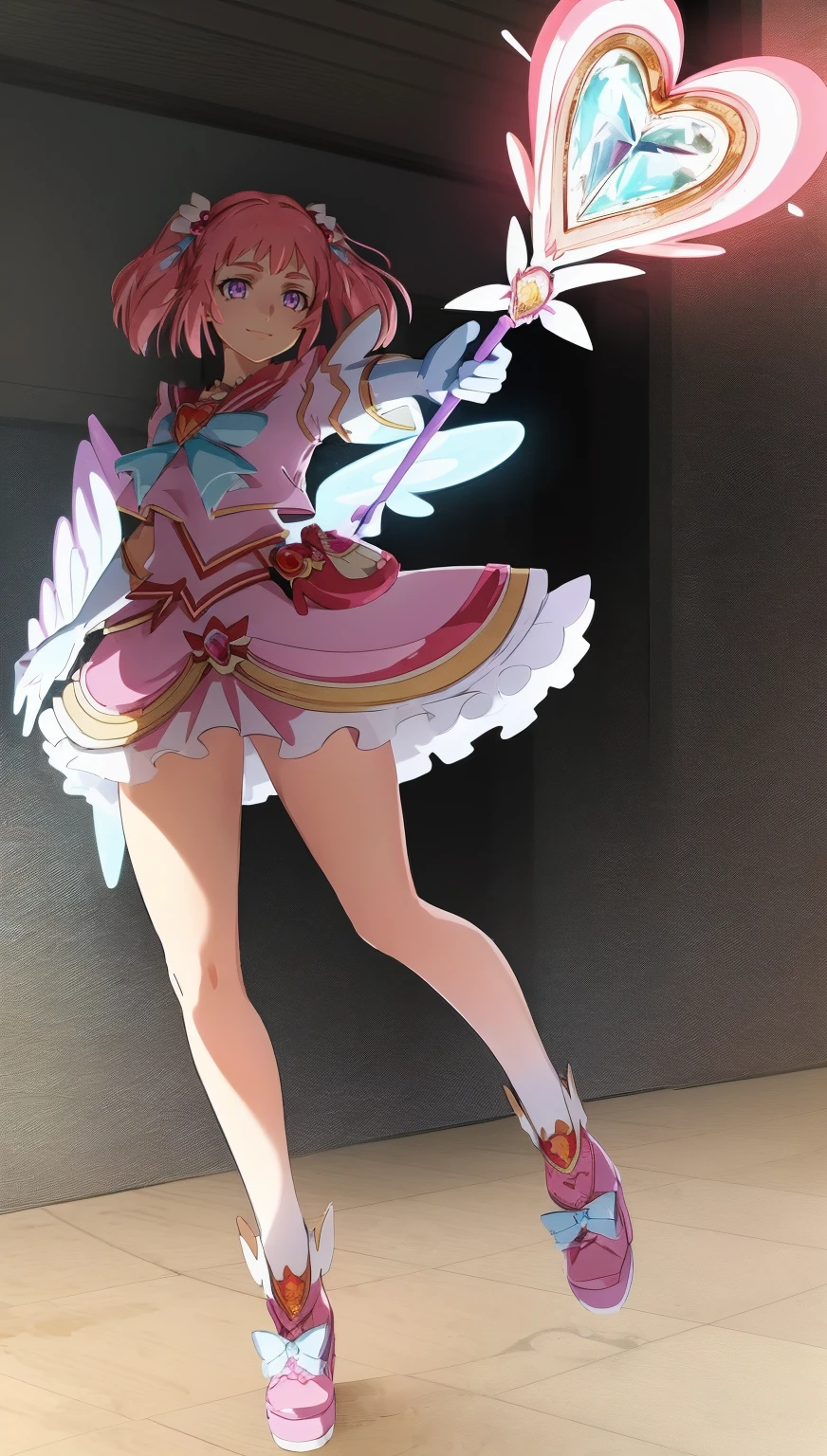 masterpiece, best quality, indoors, mamikafairy, 1girl, solo, looking at viewer, cowboy shot, hand arms full body,boots, standing,cute,breast, curvy, female,fantasy goddess,there is a cartoon picture of a woman with a very large breast, glowing divine being, glowing holy aura, inspired by Luma Rouge, the non-binary deity of spring, ethereal rainbow nimbus, the butterfly goddess of fire, inspired by Mariel, glowing aura around her, astral wind, as the goddess of the saturn, “uwu the prismatic person, big breast, serious, beautiful eyes, , full body, walking, long robe, long dress, ,priestess ,holy, smile, god rays, ray tracing, sparkle, cinematic lighting, UHD, retina, masterpiece, ccurate, anatomically correct, textured skin, super detail, high details, high quality, award winning, best quality, highres, 1080P, HD, 4K, thunder aura, light aura,full, snak staff,closed mouth