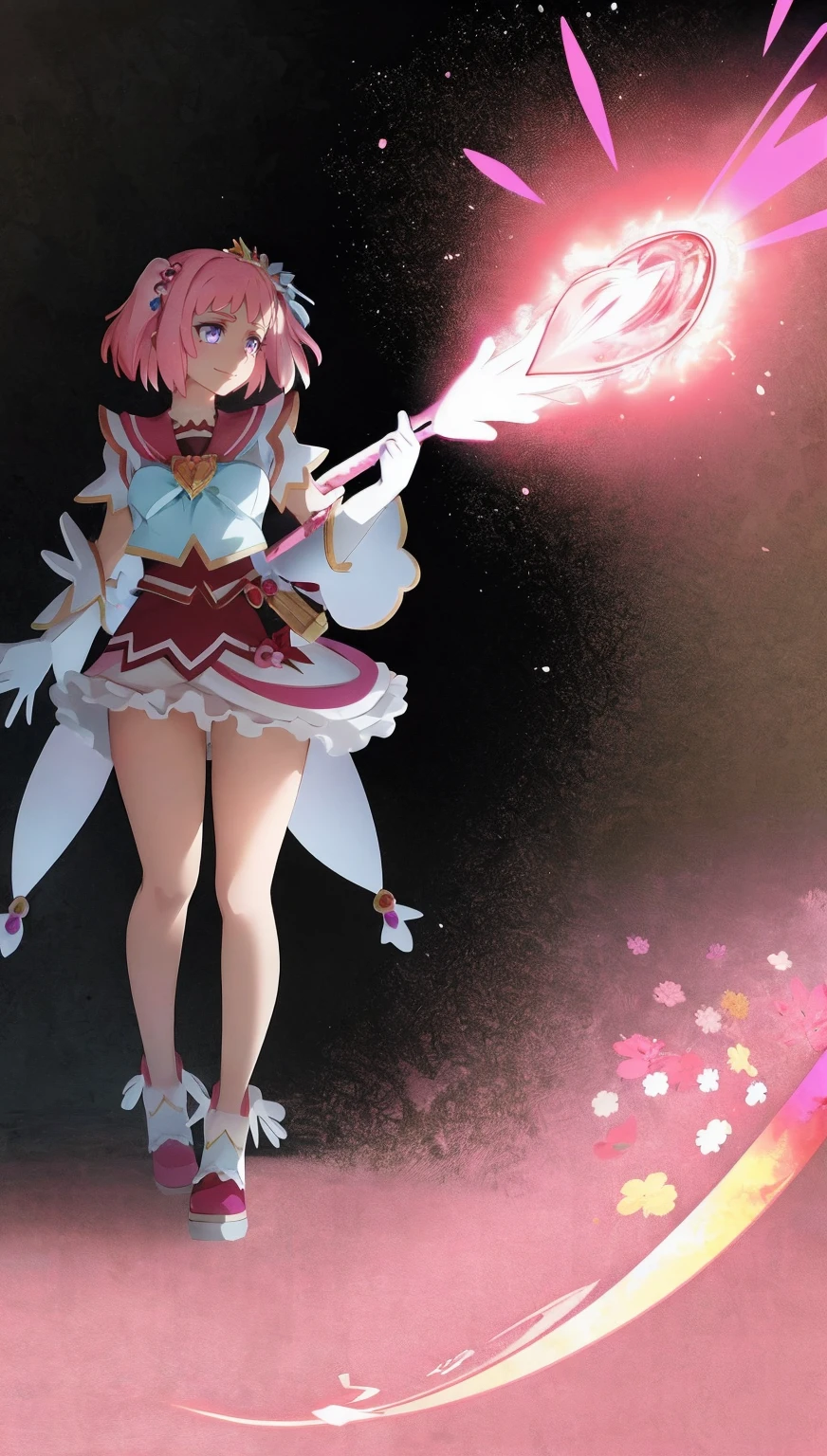 masterpiece, best quality, indoors, mamikafairy, 1girl, solo, looking at viewer,, hand arms full body,boots, standing,cute,breast, curvy, female,fantasy goddess,there is a cartoon picture of a woman with a very large breast, glowing divine being, glowing holy aura, inspired by Luma Rouge, the non-binary deity of spring, ethereal rainbow nimbus, the butterfly goddess of fire, inspired by Mariel, glowing aura around her, astral wind, as the goddess of the saturn, “uwu the prismatic person, big breast, serious, beautiful eyes, , full body, walking, long robe, long dress, ,priestess ,holy, smile, god rays, ray tracing, sparkle, cinematic lighting, UHD, retina, masterpiece, ccurate, anatomically correct, textured skin, super detail, high details, high quality, award winning, best quality, highres, 1080P, HD, 4K, thunder aura, light aura,full, snak staff,closed mouth, huge breast, curvy, bimbo