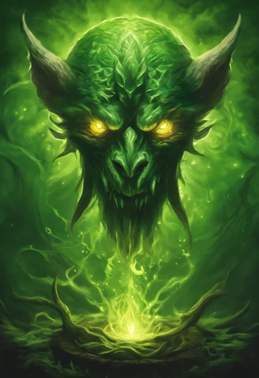 sickly green pulsing orb of necromantic energy