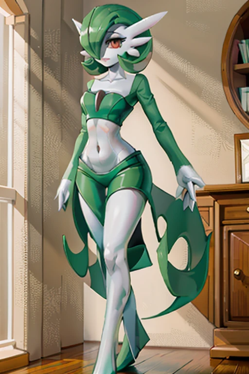 Personaje gardevoir de pokemon with its characteristic design, full body size, cuerpo completo