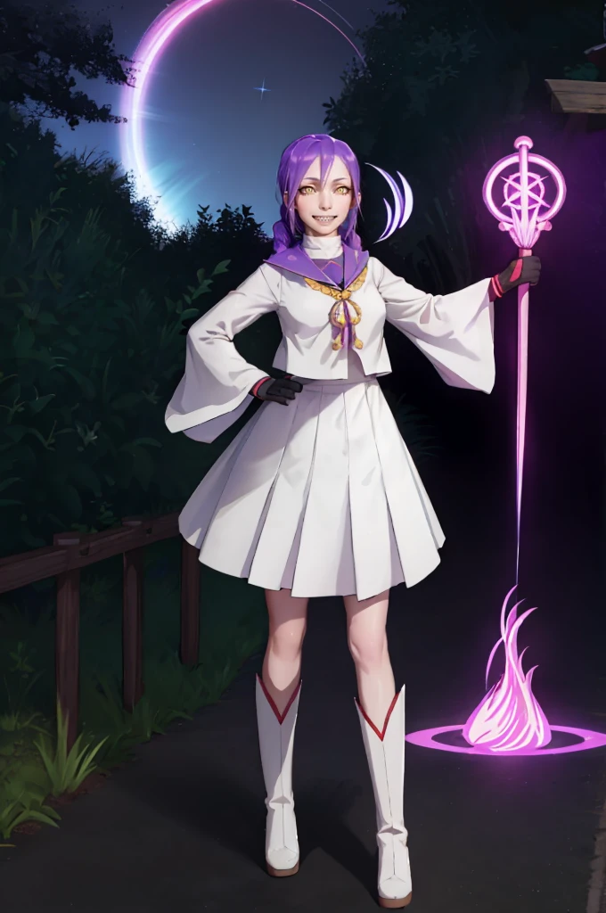 masterpiece, best quality:1.2), cowboy shot, solo, 1girl, chikujoin magane, sharp teeth, evil grin, looking at viewer, hand on hip, single braid, serafuku,long pleated skirt, wizard uniform, exorcist, holy gloves,, french medieval villa, long skirt ,white vest, walking full body, tall female, SeaArt Bot Txt2Img SeaArt 2.1 02:24:20 Expires in 30 Day(s) 1girl, solo, looking at viewer, cowboy shot, hand arms full body,boots, standing,cute,breast, curvy, female,fantasy goddess,there is a cartoon picture of a woman with a very large breast, glowing divine being, glowing holy aura, inspired by Luma Rouge, the non-binary deity of spring, ethereal rainbow nimbus, the butterfly goddess of fire, inspired by Mariel, glowing aura around her, astral wind, as the goddess of the saturn, “uwu the prismatic person, big breast, serious, beautiful eyes, , full body, walking, long robe, long dress, ,priestess ,holy, smile, god rays, ray tracing, sparkle, cinematic lighting, UHD, retina, masterpiece, ccurate, anatomically correct, textured skin, super detail, high details, high quality, award winning, best quality, highres, 1080P, HD, 4K, thunder aura, light aura,full,huge breast