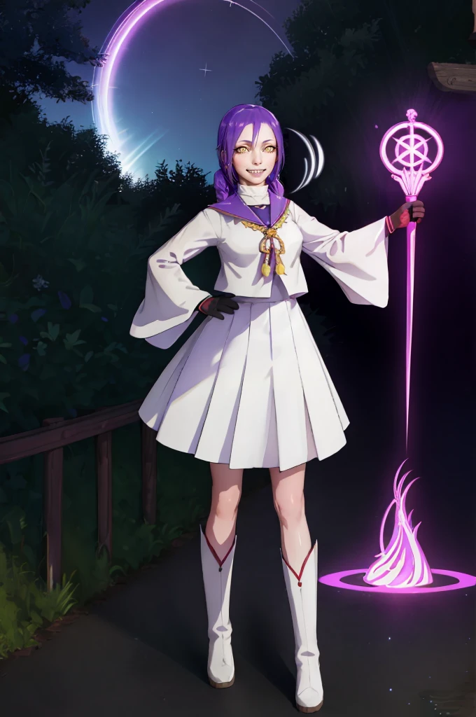 masterpiece, best quality:1.2), cowboy shot, solo, 1girl, chikujoin magane, sharp teeth, evil grin, looking at viewer, hand on hip, single braid, serafuku,long pleated skirt, wizard uniform, exorcist, holy gloves,, french medieval villa, long skirt ,white vest, walking full body, tall female, SeaArt Bot Txt2Img SeaArt 2.1 02:24:20 Expires in 30 Day(s) 1girl, solo, looking at viewer, cowboy shot, hand arms full body,boots, standing,cute,breast, curvy, female,fantasy goddess,there is a cartoon picture of a woman with a very large breast, glowing divine being, glowing holy aura, inspired by Luma Rouge, the non-binary deity of spring, ethereal rainbow nimbus, the butterfly goddess of fire, inspired by Mariel, glowing aura around her, astral wind, as the goddess of the saturn, “uwu the prismatic person, big breast, serious, beautiful eyes, , full body, walking, long robe, long dress, ,priestess ,holy, smile, god rays, ray tracing, sparkle, cinematic lighting, UHD, retina, masterpiece, ccurate, anatomically correct, textured skin, super detail, high details, high quality, award winning, best quality, highres, 1080P, HD, 4K, thunder aura, light aura,full,huge breast