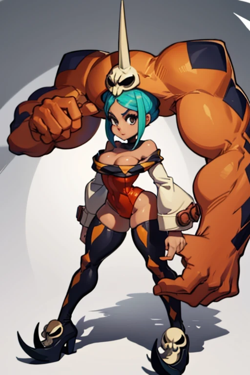 Personaje cerebella de skullgirl, denuda , full body size, cuerpo completo y zapatos, cuerpo y (NSFW)