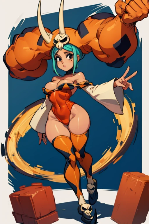Personaje cerebella de skullgirl, desnuda , full body size, cuerpo completo,   ()