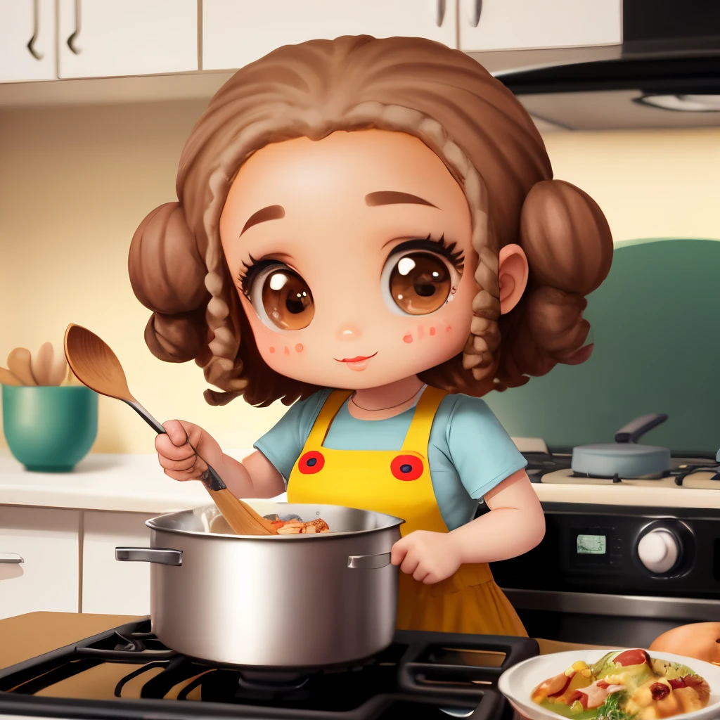 cooking mama as a chibi lightskin girl