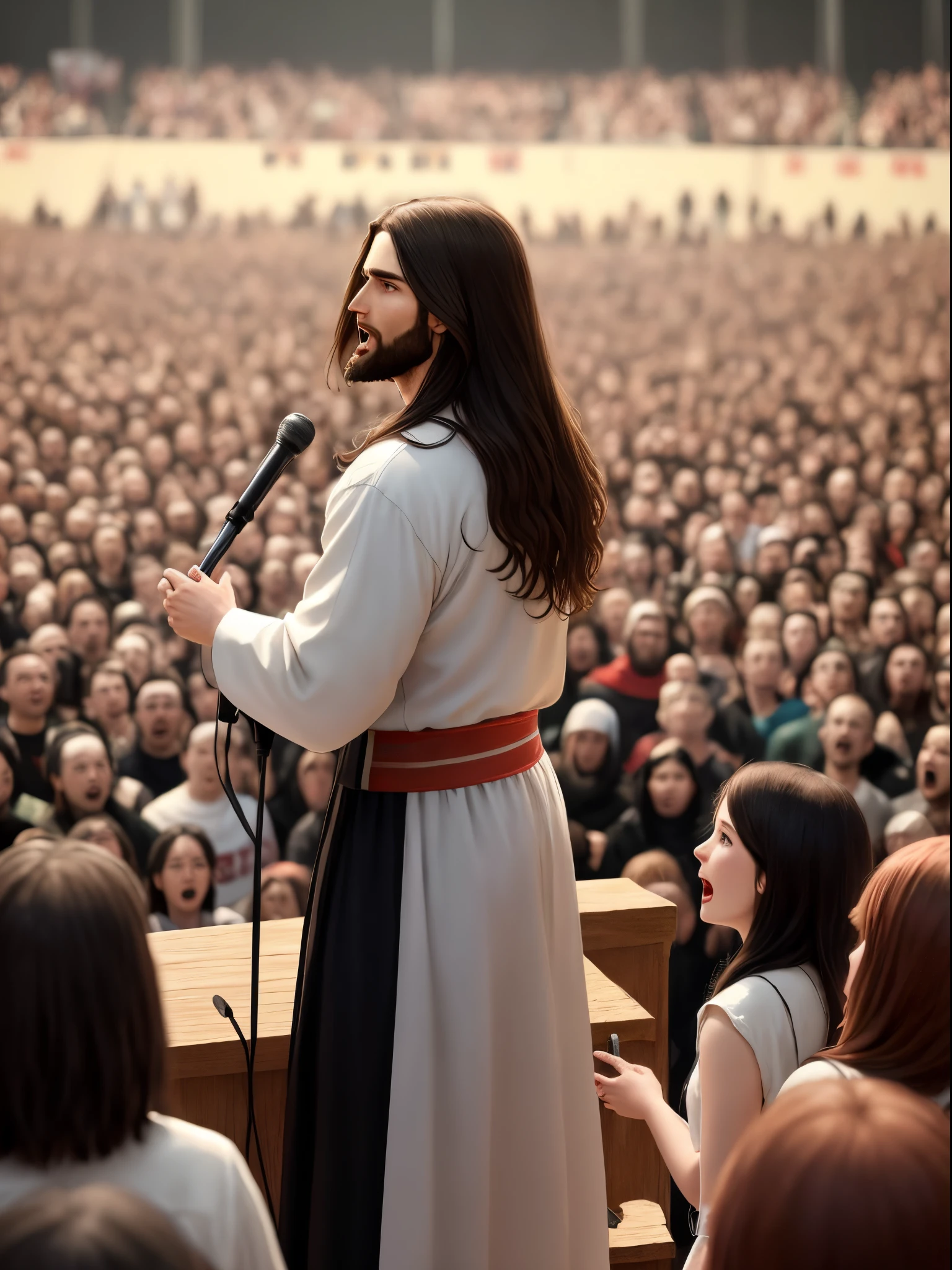"Jesus went out again to the shore of the lake。Then the crowd all、Because I came to Him、Taught to them。"
Gospel of Mark 2:13