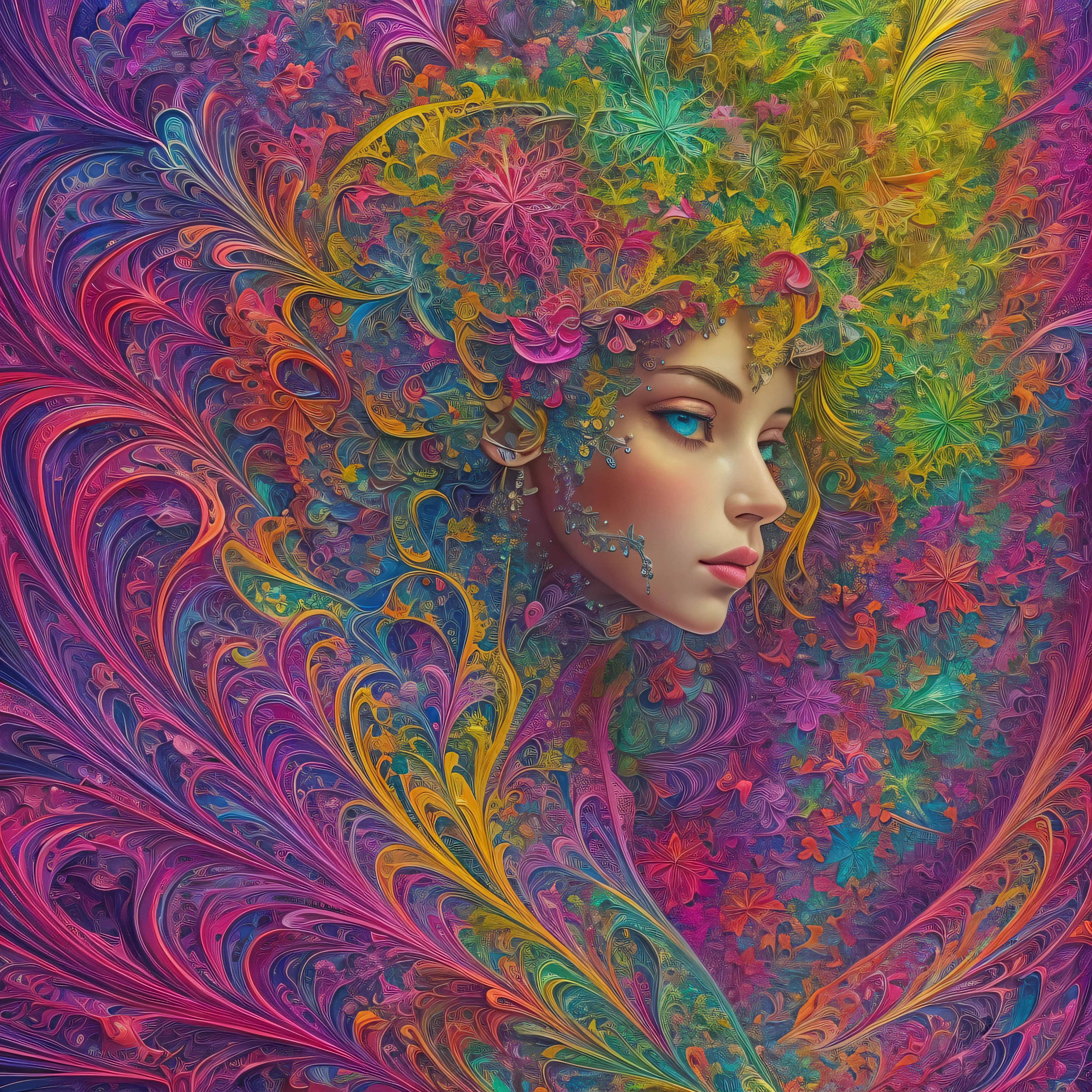 (masterpiece, top quality, best quality, official art, beautiful and aesthetic:1.2), (1girl), extreme detailed,(fractal art:1.3),colorful,highest detailed